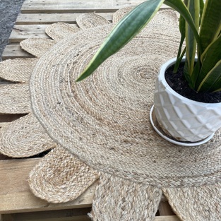 Χαλί Χειροποίητο Γιούτα INDIA Νο.2 Στρογγυλό ø120cm  Koulis Carpets