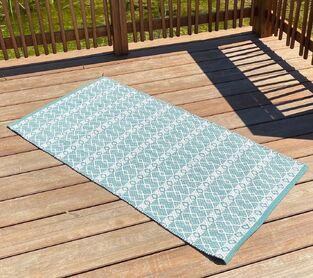 Ταπέτο Βαμβακερό Santorini Mint Ινδίας KoulisCarpets