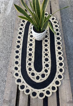 Χαλί Χειροποίητο Γιούτα INDIA Νο.9 ΟΒΑΛ 067Χ140  Koulis Carpets