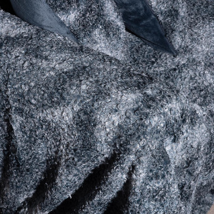 Σετ Ριχτάρια Γούνινα 2Τμχ Astrakan-Grey Silk Fashion