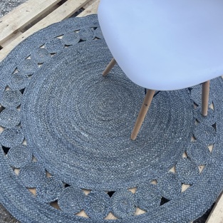 Χαλί Χειροποίητο Γιούτα INDIA Νο.7 Στρογγυλό ø120cm  Koulis Carpets