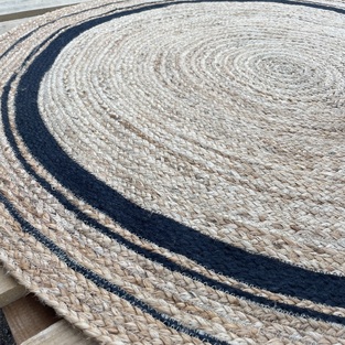 Χαλί Χειροποίητο Γιούτα INDIA Νο.4 Στρογγυλό ø120cm  Koulis Carpets