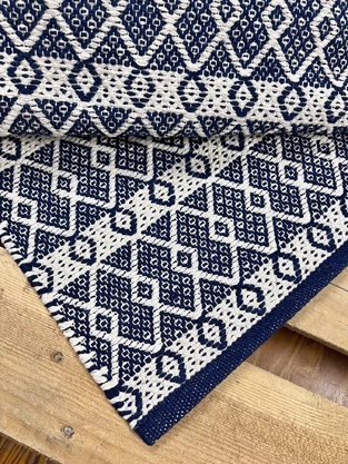 Ταπέτο Βαμβακερό Santorini Blue Ινδίας KoulisCarpets