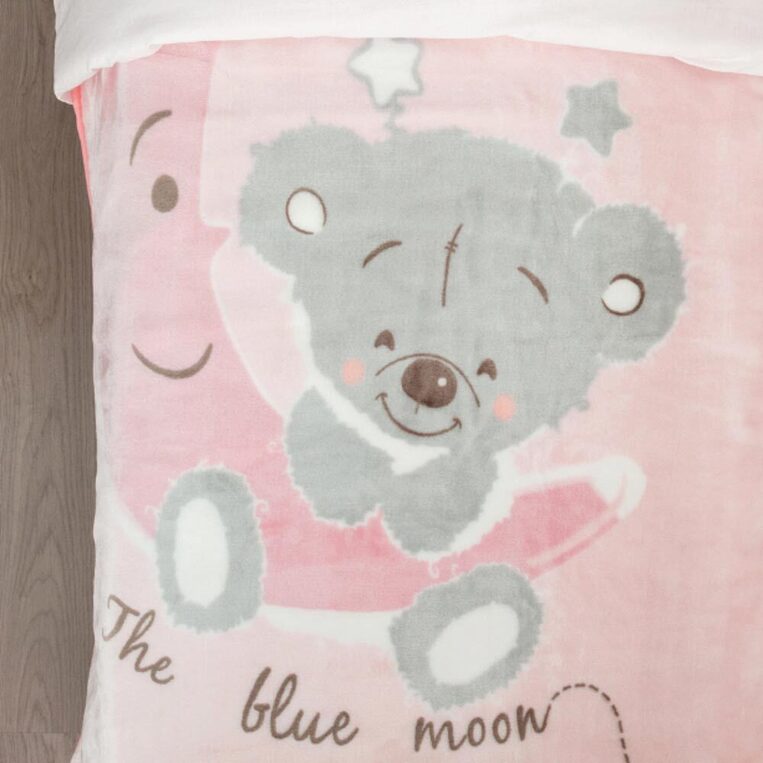 Κουβέρτα Κούνιας 100Χ140 Blue Moon Ροζ Boreas