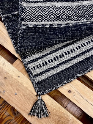 Χαλί Βαμβακερό Mykonos Grey Ινδίας KoulisCarpets