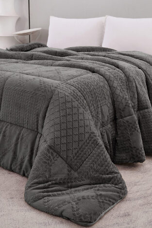 Κουβερτοπάπλωμα Υπέρδιπλο 220Χ240 Prestige Dark Grey Liolios Home
