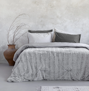 ΚΟΥΒΕΡΤΟΠΑΠΛΩΜΑ ΥΠ/ΠΛΟ 220X240 VELURE L. GREY NIMA