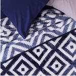 Blanket Velour Single Tribal Blue Boreas