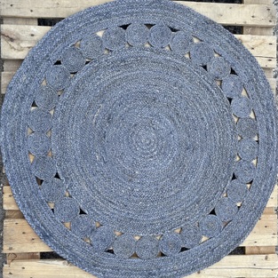 Χαλί Χειροποίητο Γιούτα INDIA Νο.8 Στρογγυλό ø120cm  Koulis Carpets