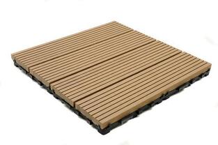 DECK-WPC ΠΛΑΚΑΚΙ ΔΑΠΕΔΟΥ 12mm 30Χ30 OAK NAT. 150 NewPlan