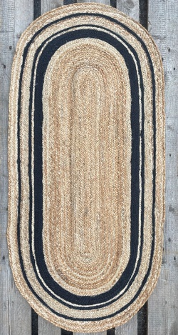 Χαλί Χειροποίητο Γιούτα INDIA Νο.4 ΟΒΑΛ 067Χ140  Koulis Carpets