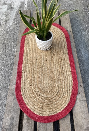 Χαλί Χειροποίητο Γιούτα INDIA Νο.5 ΟΒΑΛ 067Χ140  Koulis Carpets