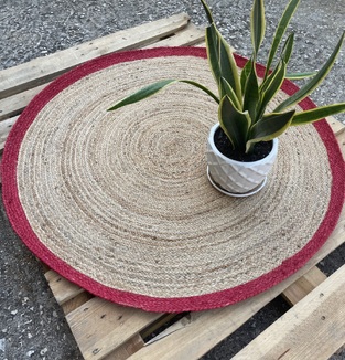Χαλί Χειροποίητο Γιούτα INDIA Νο.5 Στρογγυλό ø120cm  Koulis Carpets