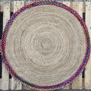 Χαλί Χειροποίητο Γιούτα INDIA Νο.3 Στρογγυλό ø120cm  Koulis Carpets
