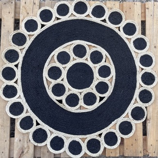 Χαλί Χειροποίητο Γιούτα INDIA Νο.9 Στρογγυλό ø120cm  Koulis Carpets