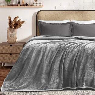 ΚΟΥΒΕΡΤΑ ΥΠ/ΠΛΗ 220Χ240 VELOUR COBERTOR GREY LINO