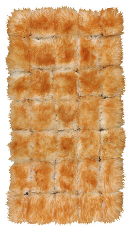 Χαλί Γούνα Προβάτου Patchwork Tipped-Orange  KoulisCarpets