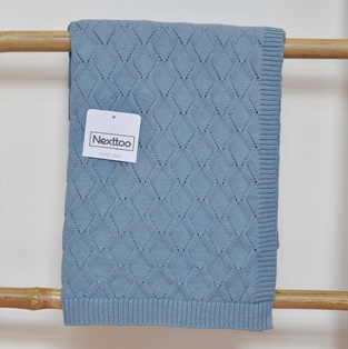 Blanket Blanket Knitted DES.3093 BLUE NEXTOO