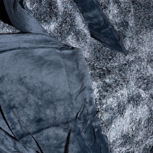 Σετ Ριχτάρια Γούνινα 2Τμχ Astrakan-Grey Silk Fashion