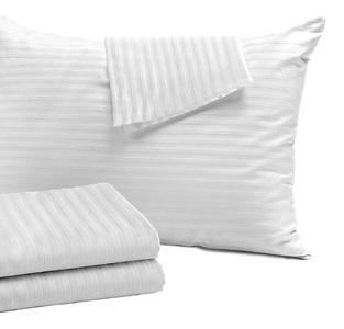 Σεντόνι Ξενοδοχειακό Σατέν Ριγέ 80%cotton-20%pes Περκάλι 220tc 170x280