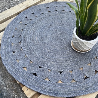 Χαλί Χειροποίητο Γιούτα INDIA Νο.8 Στρογγυλό ø120cm  Koulis Carpets