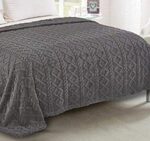 Κουβερτοπάπλωμα Υπέρδιπλο  220X240 Knitted Anthracite Silk Fashion