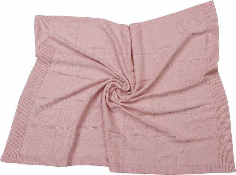 Κουβέρτα Κούνιας  Πλεκτή  Joy-Pink Anna Riska