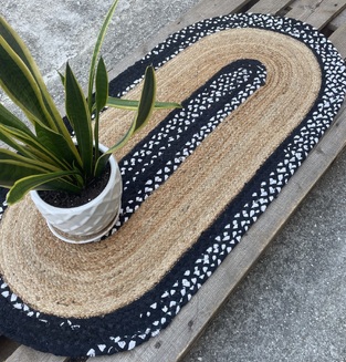 Χαλί Χειροποίητο Γιούτα INDIA Νο.13 ΟΒΑΛ 067Χ140  Koulis Carpets