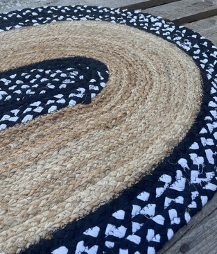 Χαλί Χειροποίητο Γιούτα INDIA Νο.13 ΟΒΑΛ 067Χ140  Koulis Carpets
