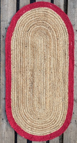 Χαλί Χειροποίητο Γιούτα INDIA Νο.5 ΟΒΑΛ 067Χ140  Koulis Carpets
