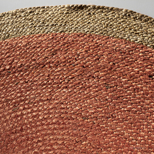 Χαλί Καλοκαιρινό Rome Teracotta Στρογγυλό ø120cm Koulis Carpets 