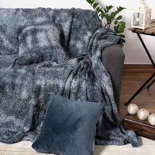Σετ Ριχτάρια Γούνινα 2Τμχ Astrakan-Grey Silk Fashion