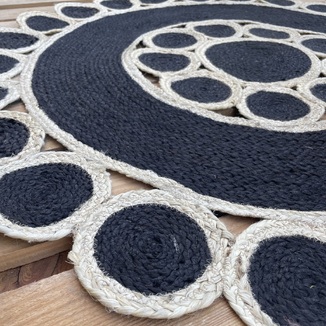 Χαλί Χειροποίητο Γιούτα INDIA Νο.9 Στρογγυλό ø120cm  Koulis Carpets
