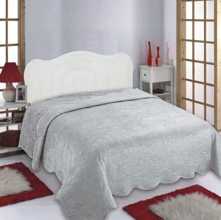Κουβέρτα Βελούδο Με Sherpa 220 X 240+2 μαξιλαροθήκες 50Χ70 NX2211 Light Grey Silk Fashion