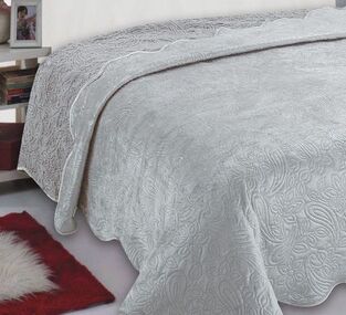 Κουβέρτα Βελούδο Με Sherpa 160 X 220 NX2211 Light Grey Silk Fashion