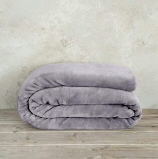 ΚΟΥΒΕΡΤΑ ΗΜ/ΠΛΗ 160Χ220 ΒΕΛΟΥΤΕ COPERTA SMOKY LILAC NIMA