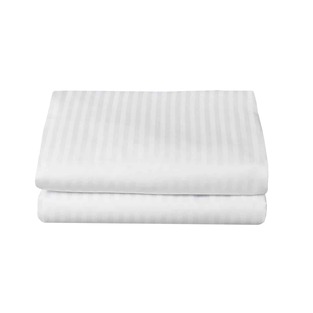 Σεντόνι Ξενοδοχειακό Σατέν Ριγέ 80%cotton-20%pes Περκάλι 220tc 90x200+40 Λάστιχο
