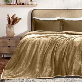 ΚΟΥΒΕΡΤΑ ΥΠ/ΠΛΗ 220Χ240 VELOUR COBERTOR BEIGE LINO