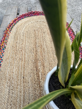 Χαλί Χειροποίητο Γιούτα INDIA Νο.3 ΟΒΑΛ 067Χ140  Koulis Carpets