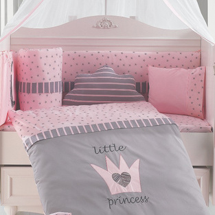 Σετ προίκας 9τεμ.70*140 με Θόλο Little Princess Abo