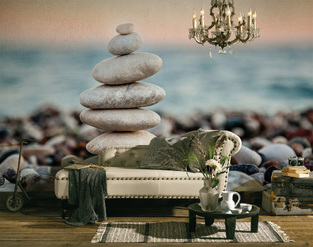 Φωτοταπετσαρία DD118670-Stone Beach1  ( 3,50μ*2,55μ )