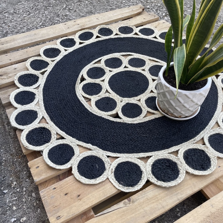 Χαλί Χειροποίητο Γιούτα INDIA Νο.9 Στρογγυλό ø120cm  Koulis Carpets