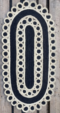 Χαλί Χειροποίητο Γιούτα INDIA Νο.9 ΟΒΑΛ 067Χ140  Koulis Carpets