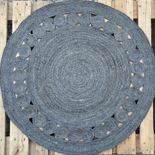 Χαλί Χειροποίητο Γιούτα INDIA Νο.7 Στρογγυλό ø120cm  Koulis Carpets