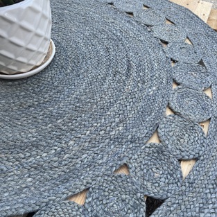 Χαλί Χειροποίητο Γιούτα INDIA Νο.7 Στρογγυλό ø120cm  Koulis Carpets