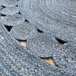 Χαλί Χειροποίητο Γιούτα INDIA Νο.7 Στρογγυλό ø120cm  Koulis Carpets