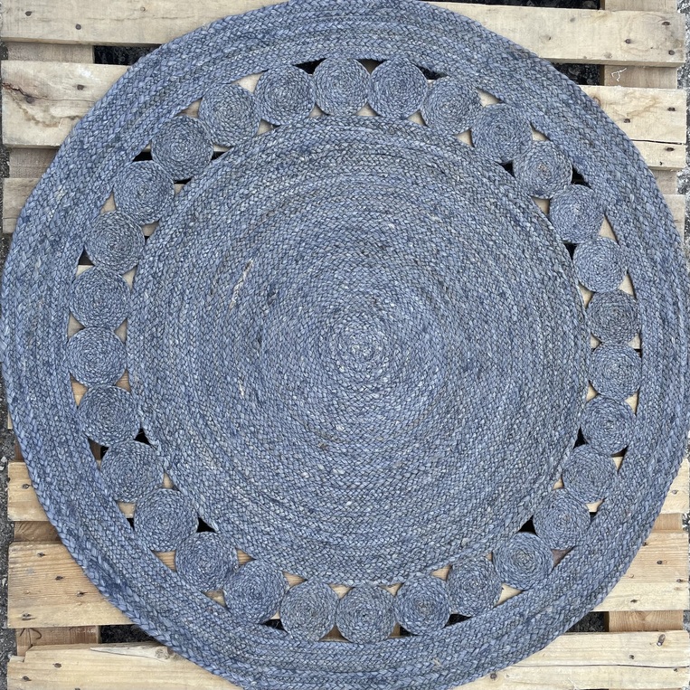 Χαλί Χειροποίητο Γιούτα INDIA Νο.8 Στρογγυλό ø120cm  Koulis Carpets