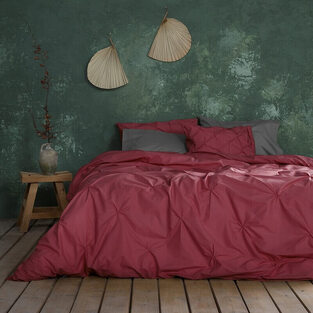 Σετ Παπλωματοθήκη Υπέρδιπλη 220x240 Arcata Wine Red Nima