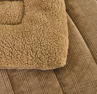 Κουβερτοπάπλωμα Υπέρδιπλο  220X240 Square Gold Liolios Home