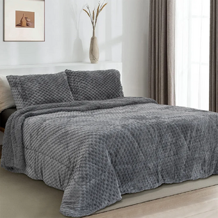 Κουβερτοπάπλωμα Υπέρδιπλο  230X250 +2 Μαξ/θήκες Valar-Grey Lino Home